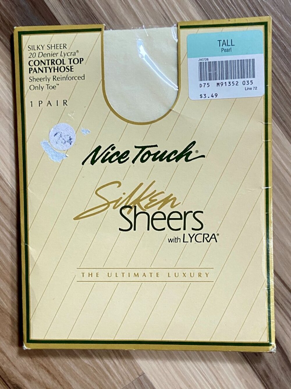 Vintage Nice Touch Silken Sheers Pantyhose White Full Figure Tall NOS Sears New